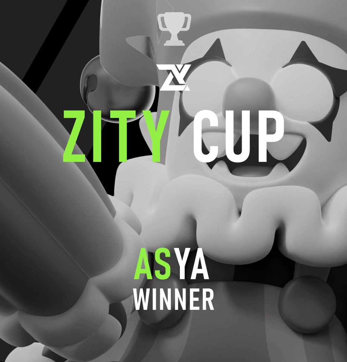 We want to congratulate the 6th champion of the Zity Cup, It was an excellent performance and I managed to beat very tough rivals, congratulations brother 💚
Special thanks <a href="/galaxardo/">galaxardo</a> 🐐💚
🥇 <a href="/AC_ASYA_/">ASYA</a> 
🥈 <a href="/l_lotail/">LotaiL</a>
🥉 <a href="/MemoSZN_/">Guillermo</a> 
See you Saturday?😳
#zity #clashmini