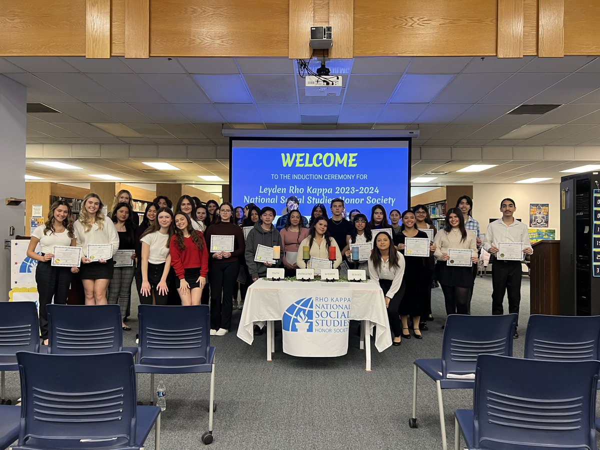 Congratulations to the newest #leydenpride members of <a href="/RhoKappaNCSS/">Rho Kappa Social Studies Honor Society</a>!!!
