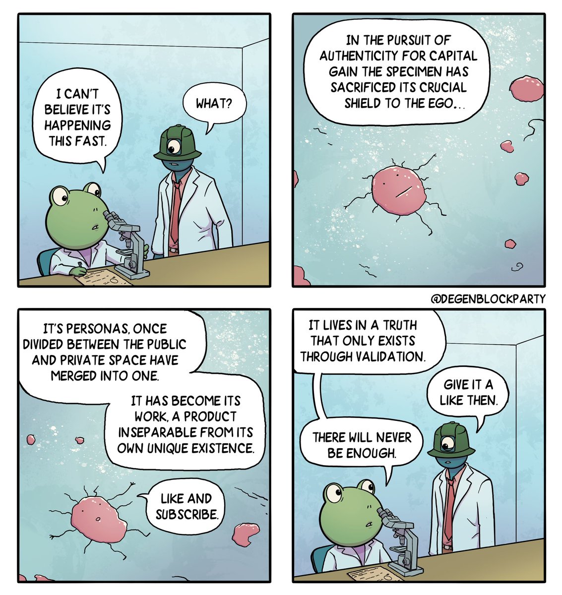 Gm Gm 
#nuggetandflip 
Colors: <a href="/RodrigoOtaguro/">Rodrigo Otäguro</a> 

First batch of 1/1s are live on exchange art

exchange.art/julianthecreat…