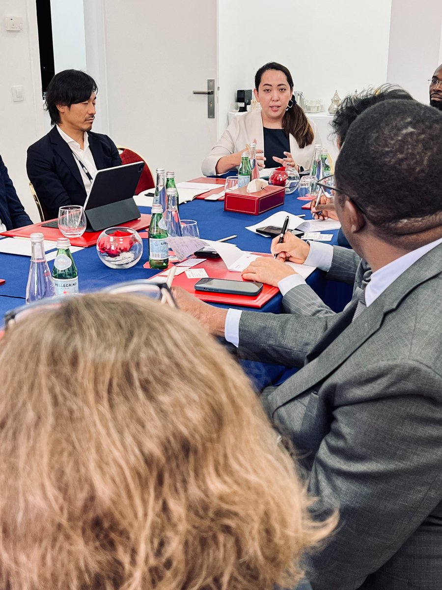 beth_dunford's tweet photo. At the #AfricaInvestmentForum, our #agriculture, human and social development team met with Japanese trading firms with a strong interest in #Africa. We thank #AfDB Executive Director Takaaki Nomoto for supporting the advancement of the Bank's #High5s priority areas. 
#FeedAfrica https://t.co/WvbF0IxFHx