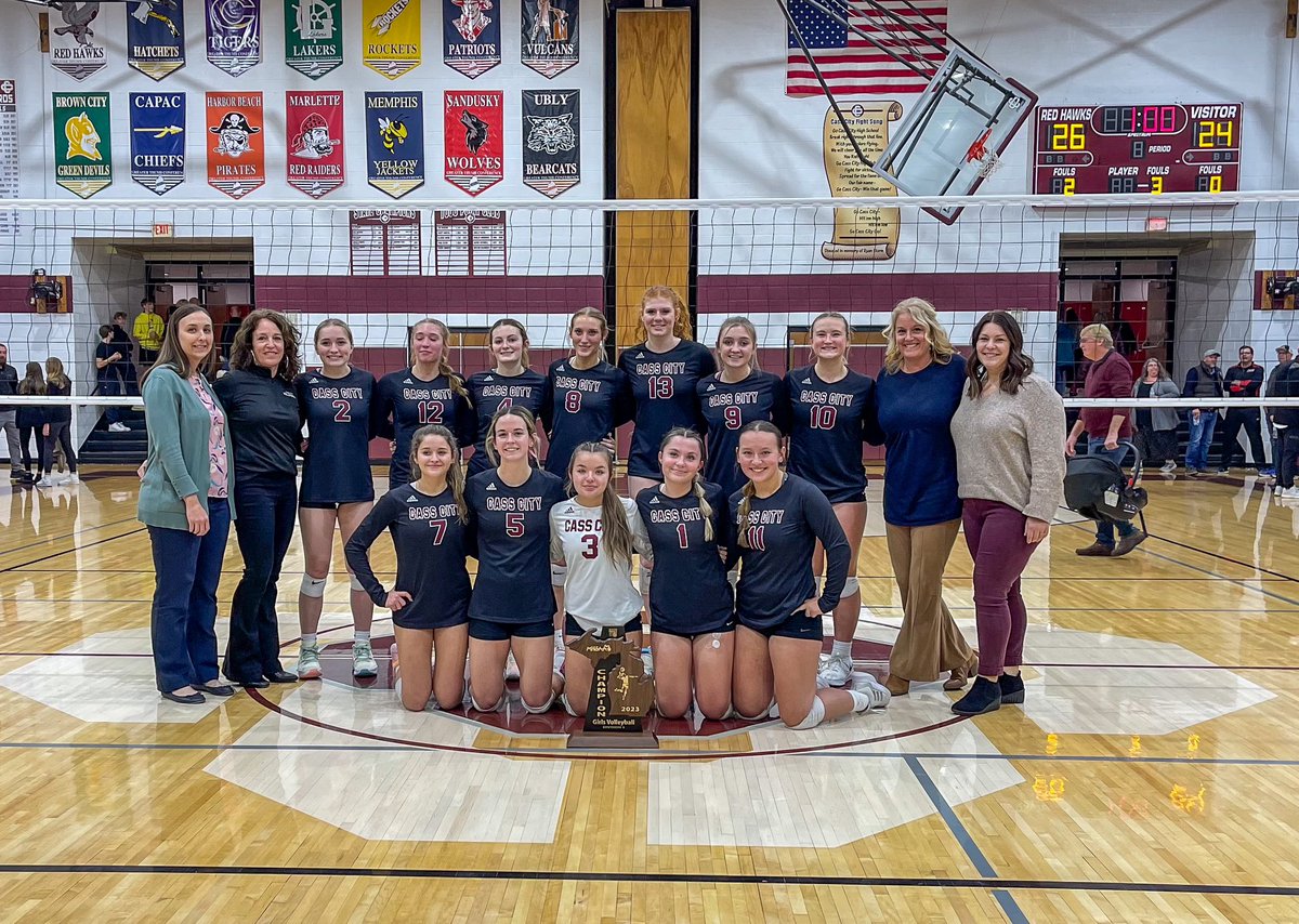 Back-to-back regional champs

Congratulations to Cass City on winning its second straight regional title with a 3-0 sweep of Rochester Hills Lutheran NW

The Red Hawks will now play Valley Lutheran 6 p.m. Tuesday at New Lothrop