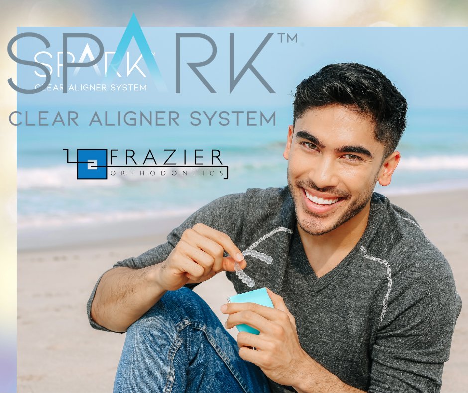 The new SPARK clear aligner system is now available at Frazier Orthodontics! #straightteeth #SPARKaligners #clearbraces #aligners #frazierortho  #oralhealth #smileartist #fastbraces