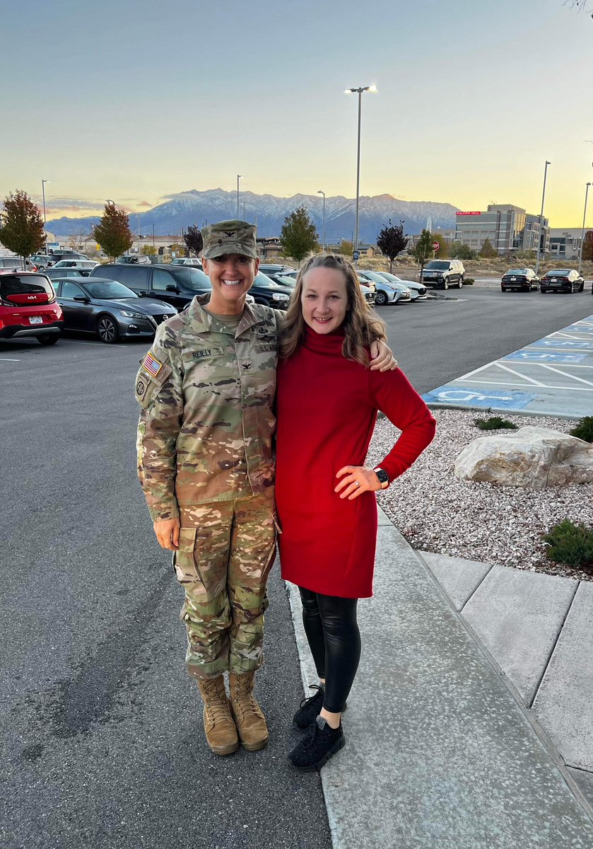 Highlight of my Hill AFB trip was randomly catching up w @teamteskey. Alex is a remarkable Major, Mom, Paratrooper. I’m so proud to watch you grow, thank you for allowing me to be a part of your journey. AATW! #LeadershipMatters #ArmyFamily