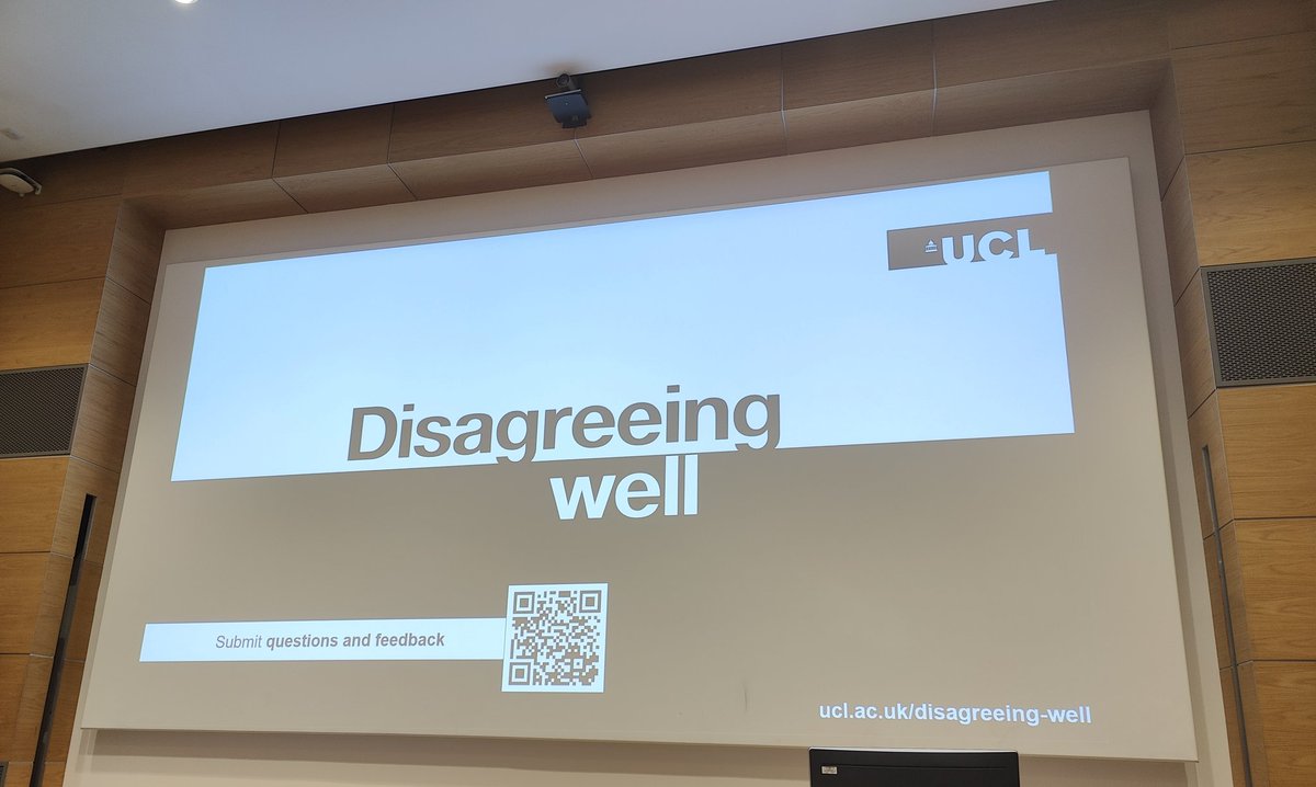 Engaging evening exploring diverse perspectives at @ucl's  '#DisagreeingWell in #HigherEducation' event. 

🗣️🤝 'We agree to disagree.'
#education #UCL #DebateNight