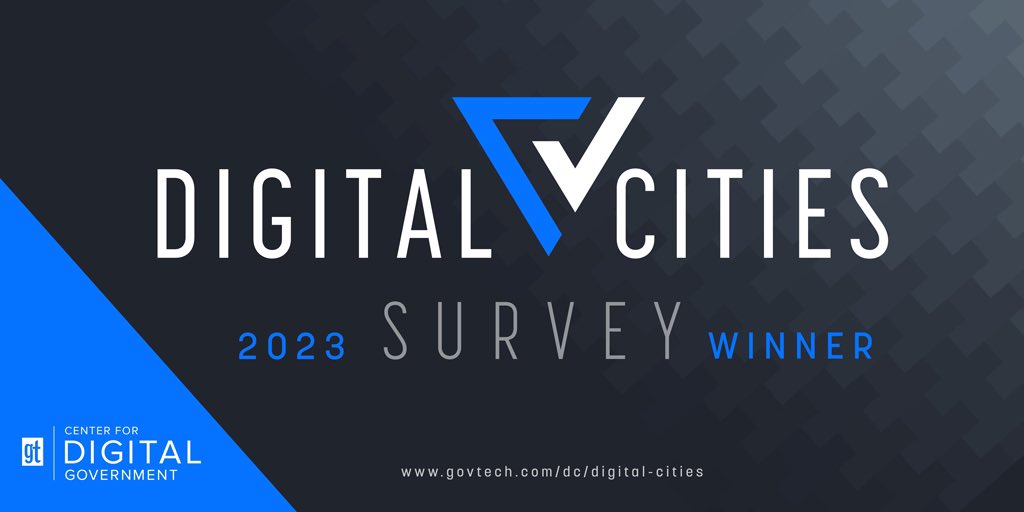 CityOfRC's tweet image. We are honored to be recognized as a 2023 Digital Cities Survey winner by the Center for Digital Government, part of @govtechnews! Ranked #7 among cities of our size. bit.ly/CDG-DigitalCit… #govtech #stateandlocal