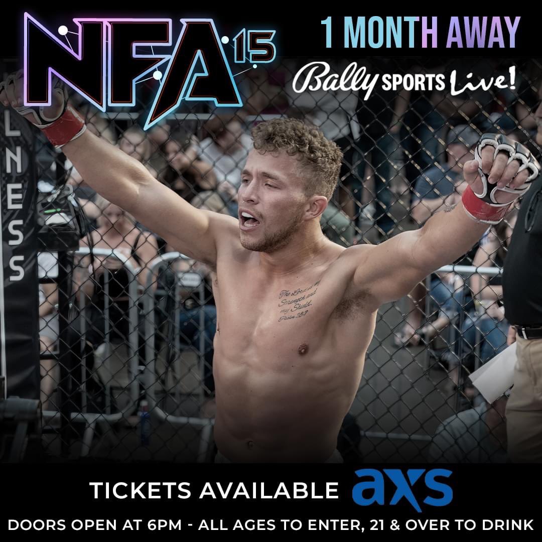 Nemesisfighting's tweet image. ☝️ Month out!
📅December 9, 2023
🎫 tinyurl.com/Nemesis14Tix
🕋 @ballysportslivestl inside @BPVSTL 
📺 NFAfights.com

 #fighting  #localmma #livemma #stlmma #mmafighter #supportlocalmma #sportswithheart #MMA #NFA #STL #PRO #AMMY #WMMA @iHeartRadio @937TheBull