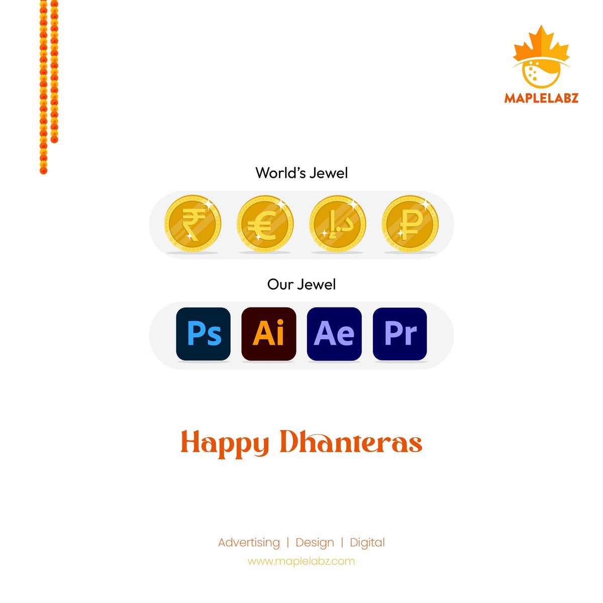 imaplelabz's tweet photo. Maplelabz wishes you all Happy Dhanteras🙂🙏💐
#dhanteras #diwali #festival #happydhanteras #india #happydiwali #dhanteraswishes #indianfestival #jewellery #festiveseason #dhanterasspecial #celebrations #festivals #love #dhanteraspooja
#creativity #Maplelabz #creativeagency https://t.co/ZF0omEvz1U