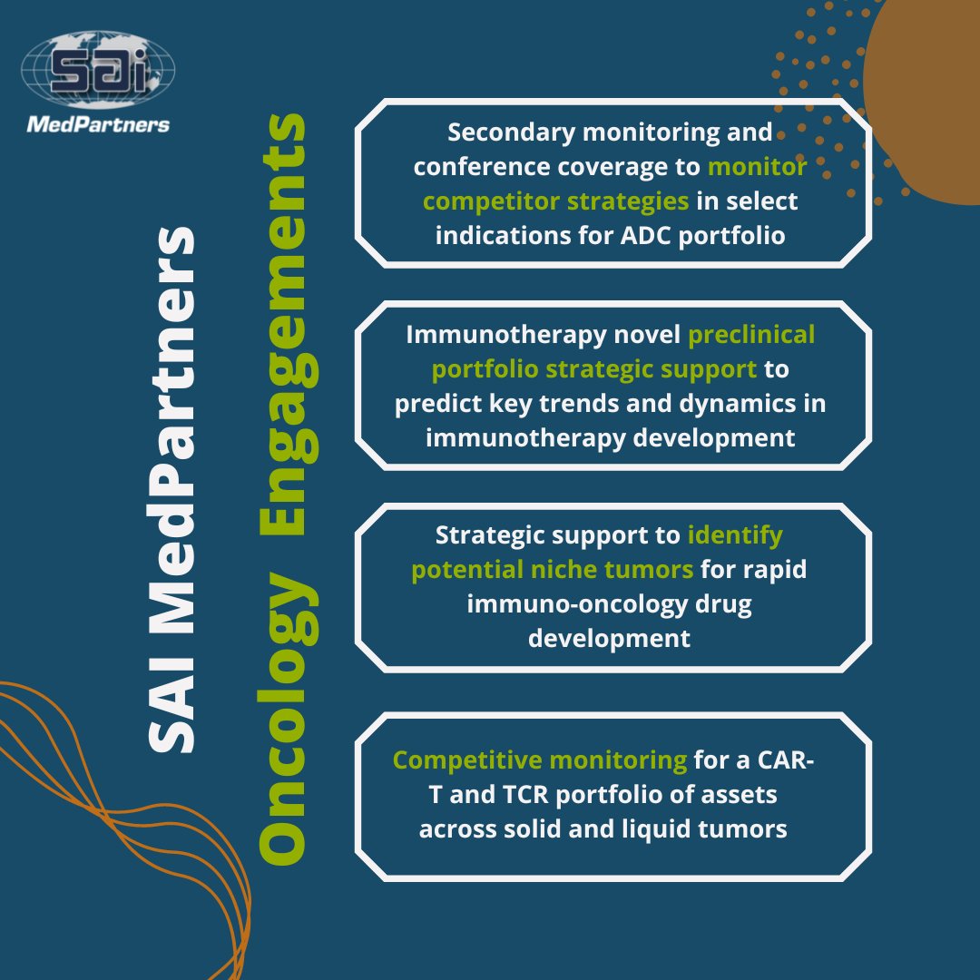 SAIMedPartners's tweet image. Contact our expert Oncology team to learn more about how we can help inform your strategic decisions: sai-med.com/contact

#SMRCongress #StrategySupport #SNO23 #ThoughtPartners #StrategicDecisions #GlobalTeam #Experts #Oncology #ASH23