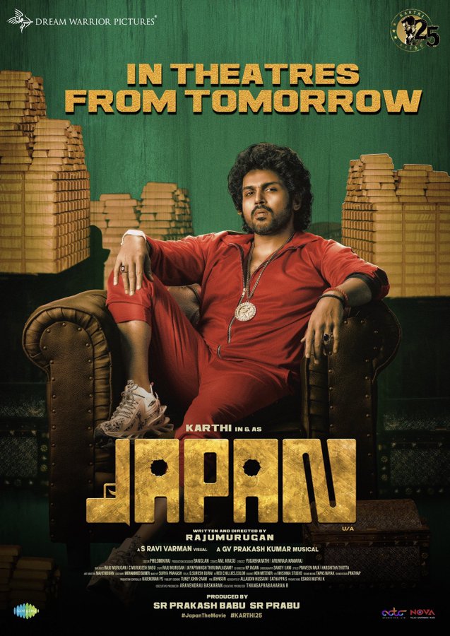 New_Ott_updates's tweet photo. Four Major movies releasing today 🔥
Japan - Jigar Thanda doublex - Bandra - Vela
#Bandra #Vela #JigarthandaDoubleX #Japan #Japanreview #JigarthandaDoubleXreview #Bandrareview #sjsurya #RaghavaLawrence #Dileep #Karthi #Karthi25 #Tamannaah #KarthikSubbaraj #TamannaahBhatia #shane https://t.co/1Zm88uoesN