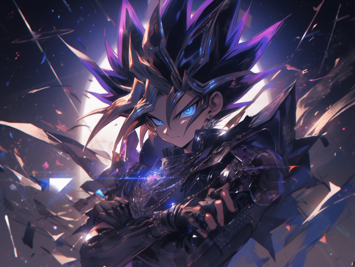 MarvelsOfAi's tweet photo. Yami Yugi if he was sci-fi #Yugioh https://t.co/e2BTiYGsMy