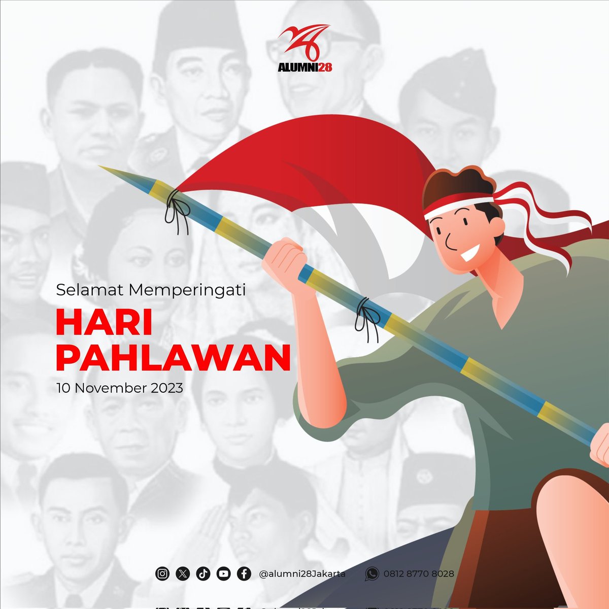 Pahlawan adalah mereka yang rela mengorbankan segalanya demi bangsa dan negara. Pahlawan adalah mereka yang menginspirasi kita untuk menjadi lebih baik. 

Selamat Hari Pahlawan 2023!

#IKA28JKT
#ikatanalumnisma28jakarta
#AlumniSMA28Jakarta #haripahlawannasional