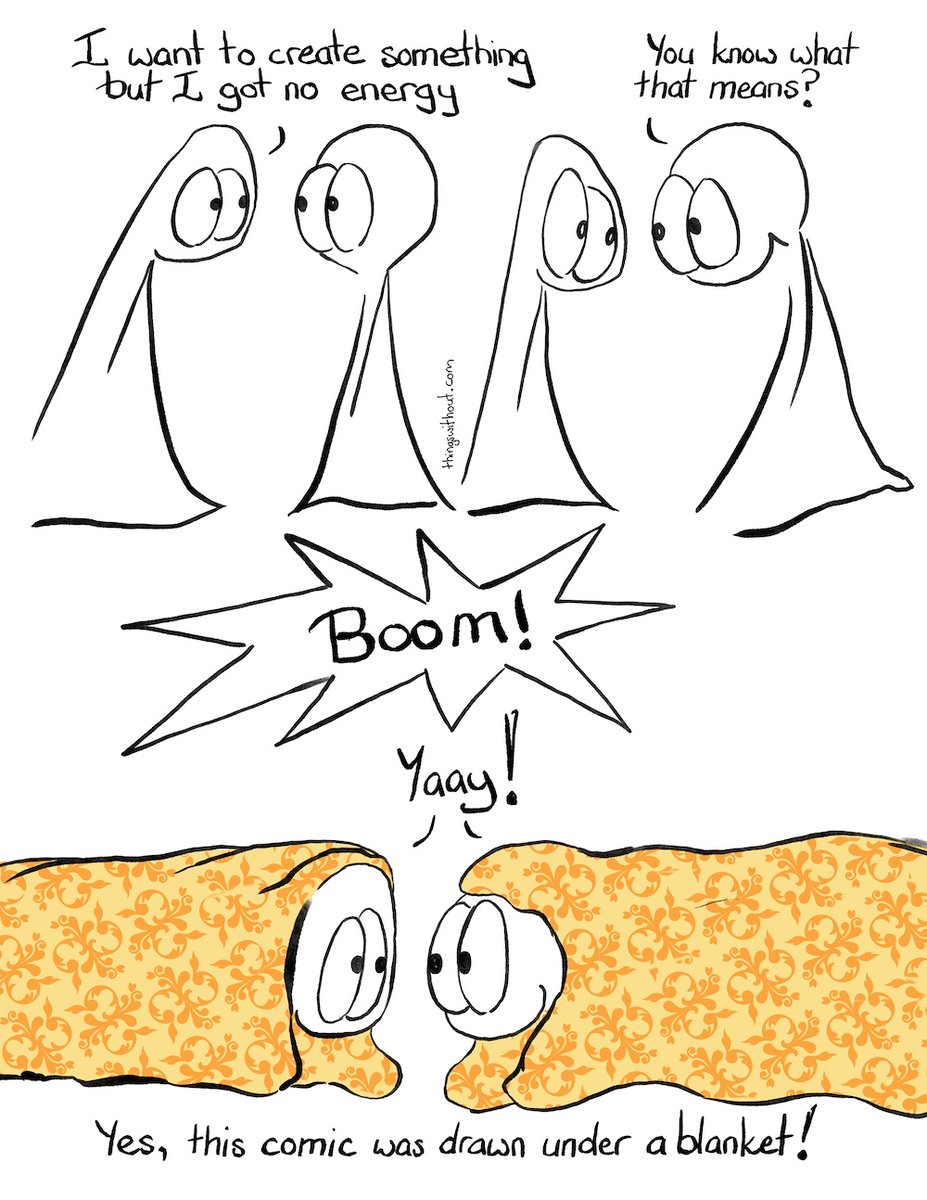 Thingswithout's tweet image. I'll never not enjoy wrapping myself up in a blankie to create! Yay blankies!

patreon.com/posts/comic-bl…

#Adulting #CreativeProcess