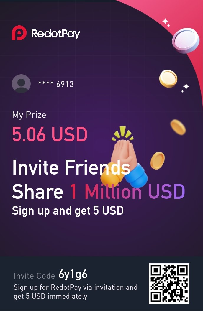 Salim87809328's tweet image. 🔥Exciting #RedotPayFintechWeek Special Offline Event!
🔴Tweet your Redotpay referral link with #RedotPayFintechWeek from Oct 30 - Nov 6 (UTC+8) to grab a FREE virtual card + 5 USD reward!

Don&apos;t miss out! #FreeVirtualCard #RedotPay 
Details:
url.hk/i/en/6y1g6