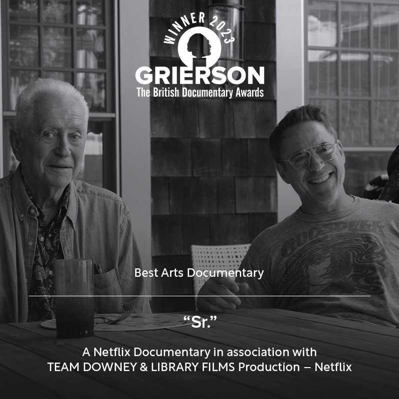 สารคดี SR ของ Robert Downey Jr ชนะรางวัล GriersonAwards สาขา Arts Documentary ✨🏆 🎉

ยินดีกับคุณดาวนีย์ด้วยนะคะ SR ยังสามารถรับชมได้ทาง netflix