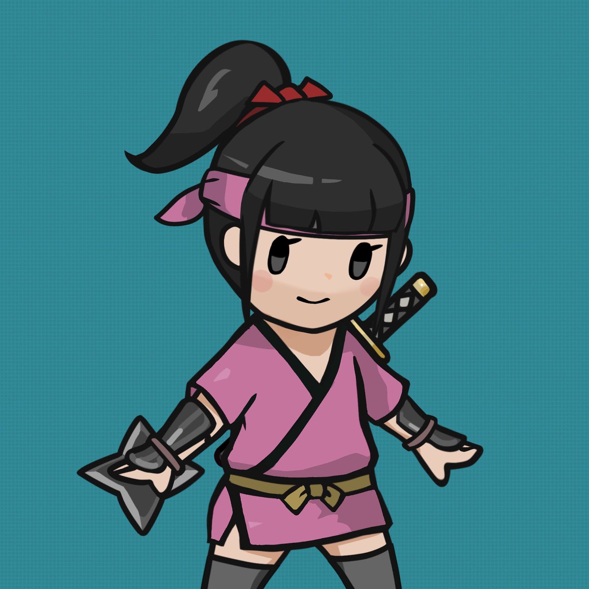 咲耶「【CryptoNinja】刃&咲耶制作秘話  #CryptoNinja #クリプ」|Rii2(ﾘﾂ)｜TMA 🦁のイラスト