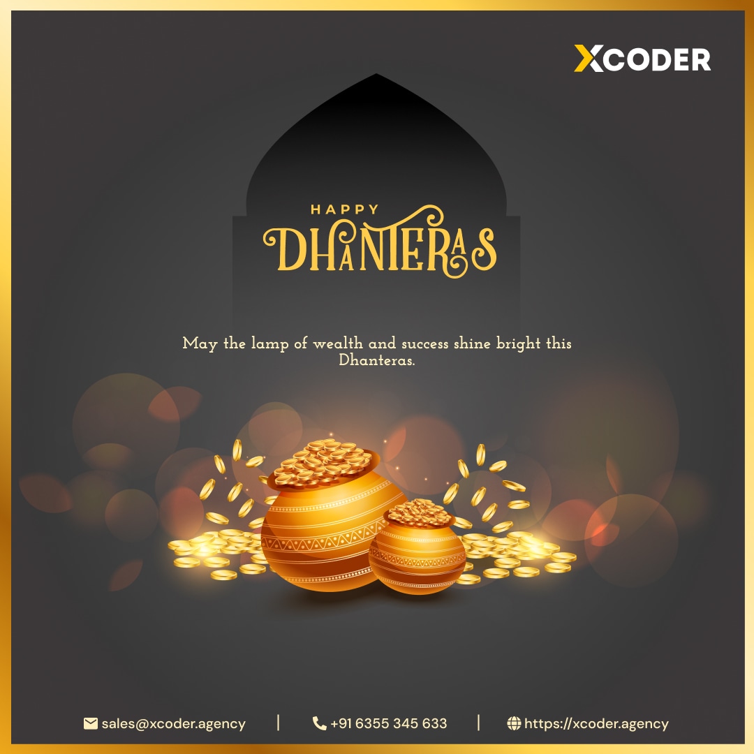 Xcoder_agency's tweet image. On this Dhanteras, let the light of prosperity illuminate your path to success. Wishing you a festive day filled with joy and abundance!
#Xcoder #Dhanteras #Prosperity #FestivalOfLight #Celebration #Wealth #FestivalVibes #DiwaliPrep #FestiveSeason #ShineBright #Diyas