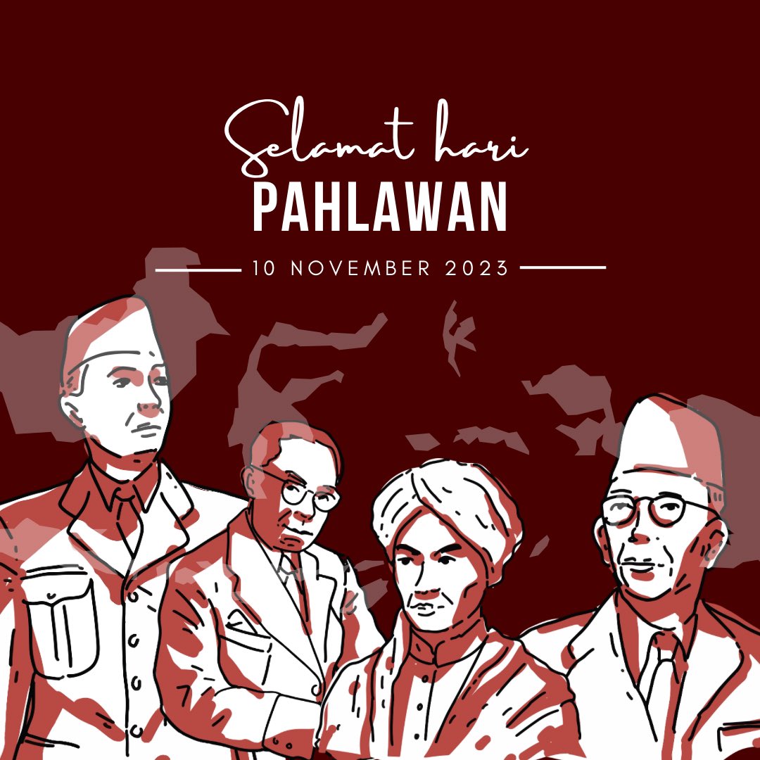 [Hari Pahlawan]

Jangan sampai pengorbanan para pahlawan sia-sia, Mari kita bergandengan tangan untuk membuat Indonesia terus lebih baik.

Selamat Hari Pahlawan Nasional 2023. Jayalah selalu bangsaku!