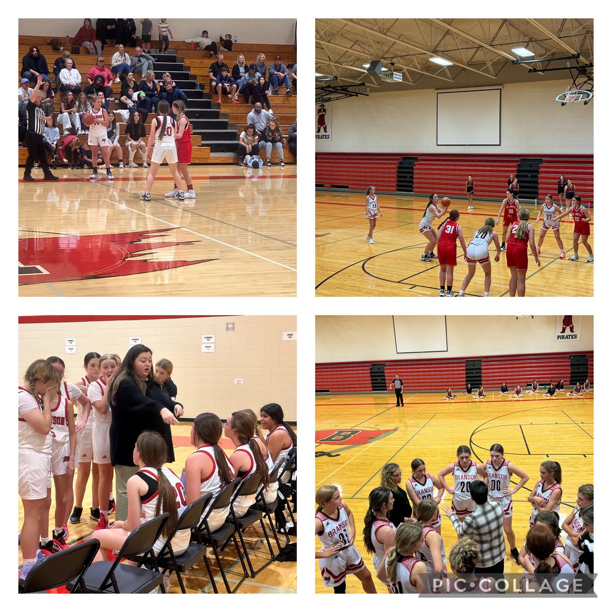 🏀 Exciting home opener for girls basketball! 7th-grade coaches Whiteis and Burleson, along with 8th-grade coaches Price and Arnold, lead their teams to victory, starting the season 2-0!