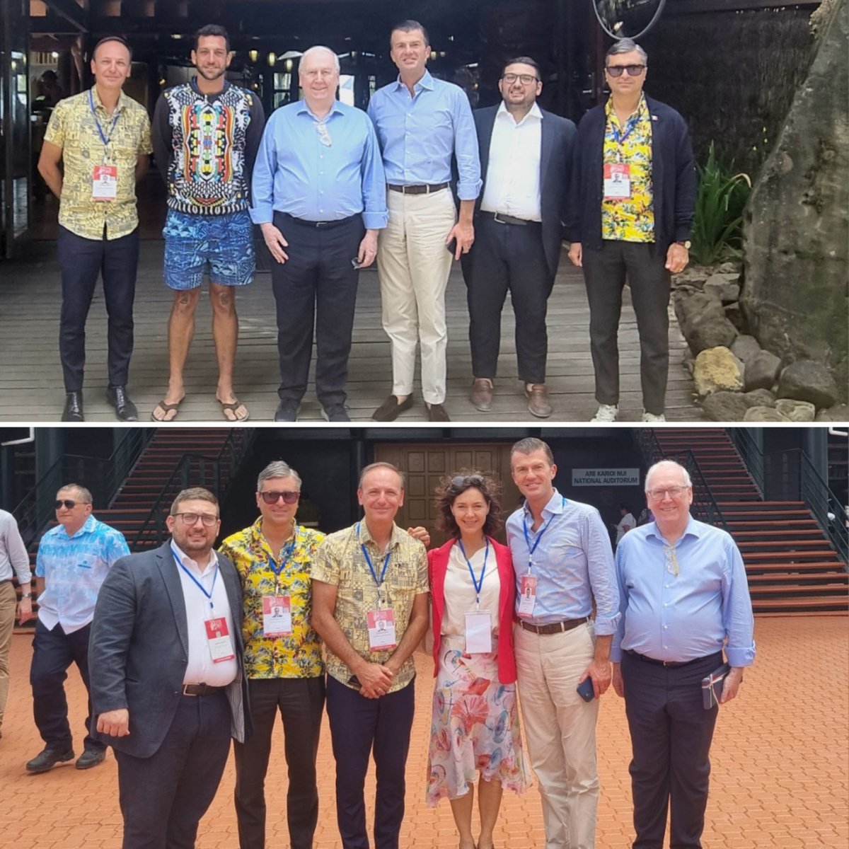 guglielmopicchi's tweet photo. Foto di gruppo del #TeamItalia🇮🇹 con ns leader sottosegretario agli esteri @GiorgioSilli all'inizio e alla fine del 52esimo Pacific Islands Forum Leaders Meeting alle #CookIslands 🇨🇰 dove naturalmemte abbiamo rappresentato e presentato @Expo2030Roma
#PIFLM52 #PeriploPacifico🌏 https://t.co/9zM2Y73li5