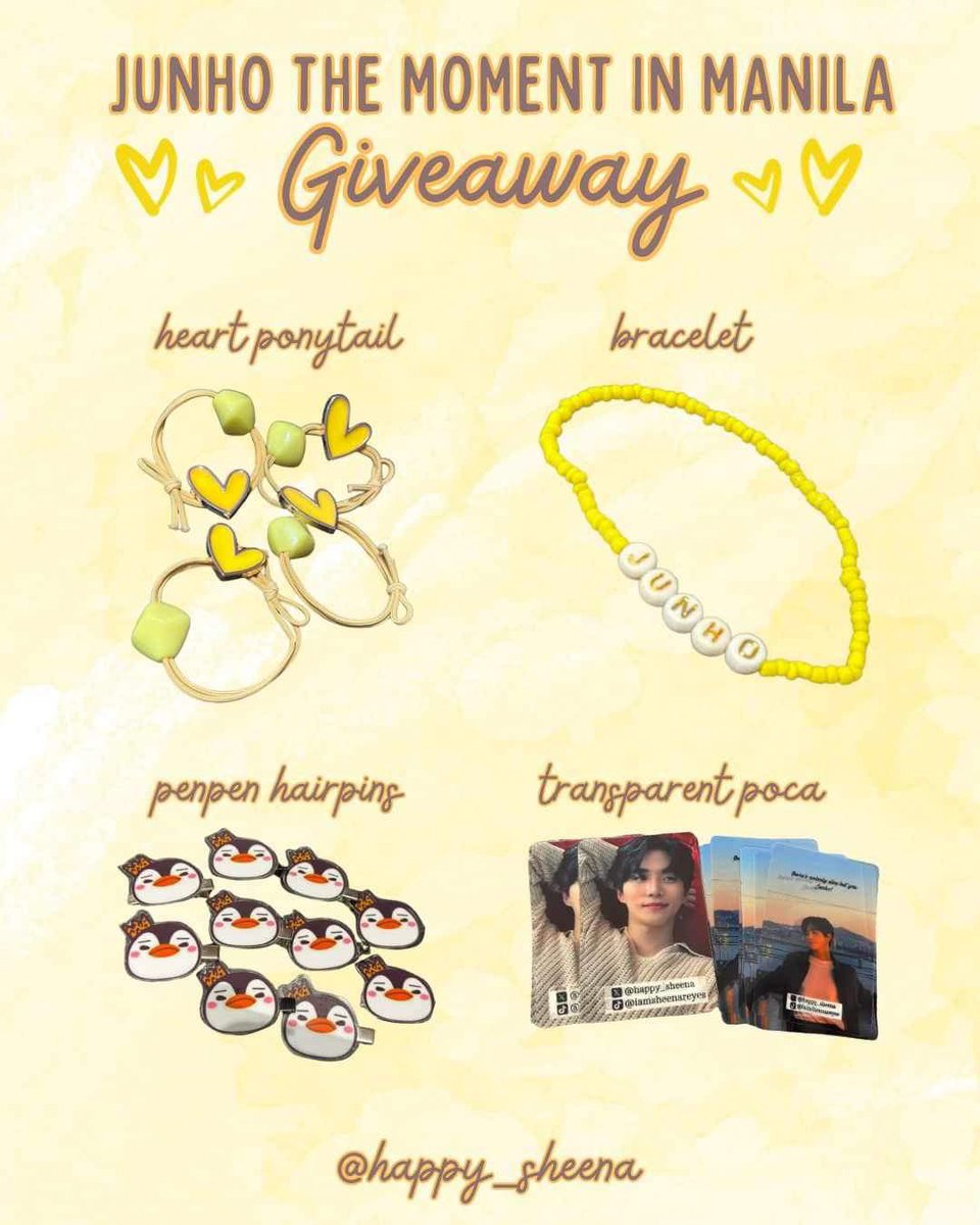 happy_sheena's tweet photo. Junho The Moment in Manila Giveaway!

My Sweetie will be in Manila anytime
Now. Let me help you complete your OOTD! 🥨🤭

I’ll be in Koomi tomorrow, you can say hi and i’ll let you make a pick from my items below! See you all! 😘

#LeeJunhoInManila https://t.co/9SEpFv7QcM