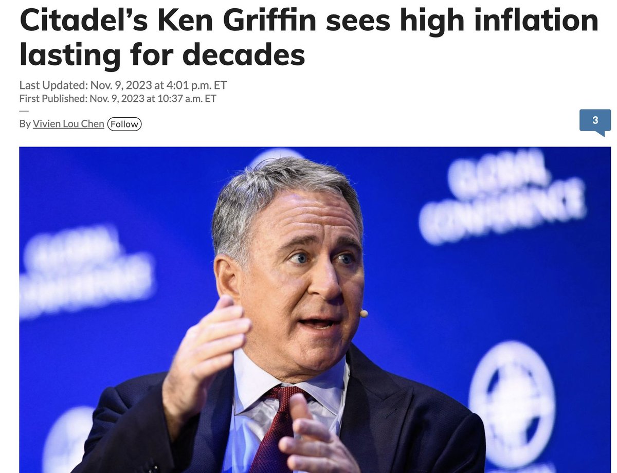MIYACH381's tweet image. ☑️HedgeFundの大物であるKen Griffin氏は「米国の高インフレは数十年続く」と市場に警鐘を鳴らしている。一方で実質的な金融緩和を続ける日本との実質金利差は更に広がり #ドル高円安 は加速していくとの見方が市場関係っ社の間で強まっている。 #高金利