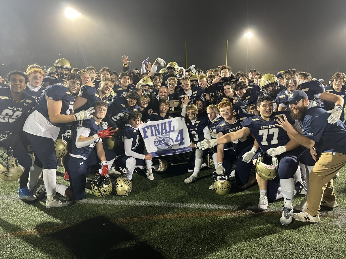 Football Final
MIAA D1 Rd of 8

Needham 42
Methuen 24 

Rockets move on to Final 4