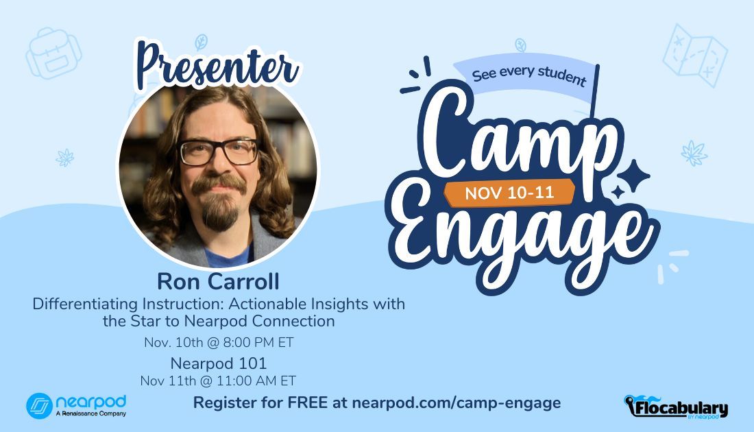 New to @Nearpod? Haven't used it since the pandemic? Come see the amazing ways Nearpod can support instruction in the classroom! Learn how Nearpod can help you truly see and hear every student! Register here to be for learning and fun! #CampEngage 👉 bit.ly/3a73uPs