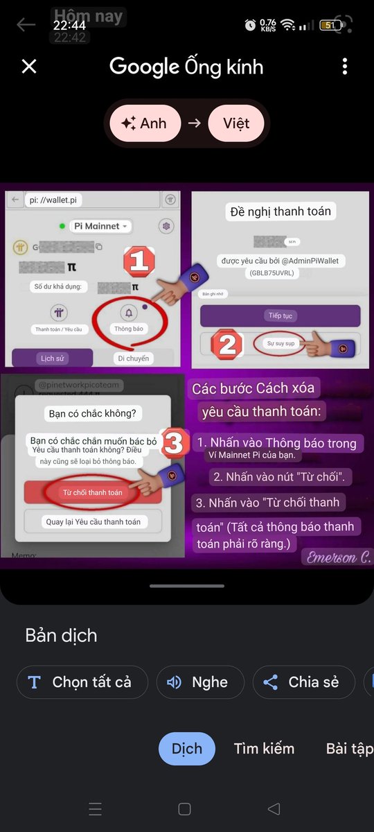 mtpioneer's tweet photo. ❌❌DÀNH CHO PIONEER❌❌
📢Lưu ý để tránh mất Picoin khi có kẻ xấu lợi dụng chức năng của Ví. Hiện tại ví #wallet.pi có chức năng #PaymentRequest (Đề nghị thanh toán). Khi nhận được thông báo các pioneer thực hiện như hình bên dưới sẽ bảo vệ được số #Picoin https://t.co/eMdlqYdhIW