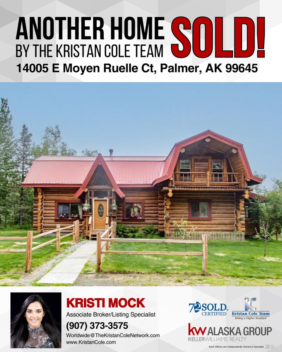 KristanColeTeam's tweet image. We loved working with our clients to sell their home in  Palmer! 

Selling or buying a home? Contact Kristi Mock:
☎️ (907) 841-6979 / (907) 373-3575
📧 Kristi@Kristimock.com 
🌐 kristancole.com

Check your home value here -&amp;gt; kristancole.com/home_value

#homesellingprocess