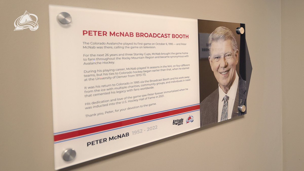 It's official.

The Peter McNab Broadcast booth.