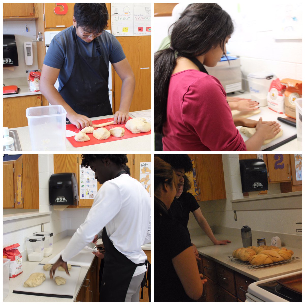 RockRidgeHigh's tweet photo. RRHS Family &amp; Consumer Science students recently learned to bake bread w/ a program called Bake for Good offered by King Arthur Flour.  The bread the students baked was donated to Loudoun Hunger Relief in service to our community.  Awesome project!  #bakeforgood https://t.co/0F6ozIUWzl