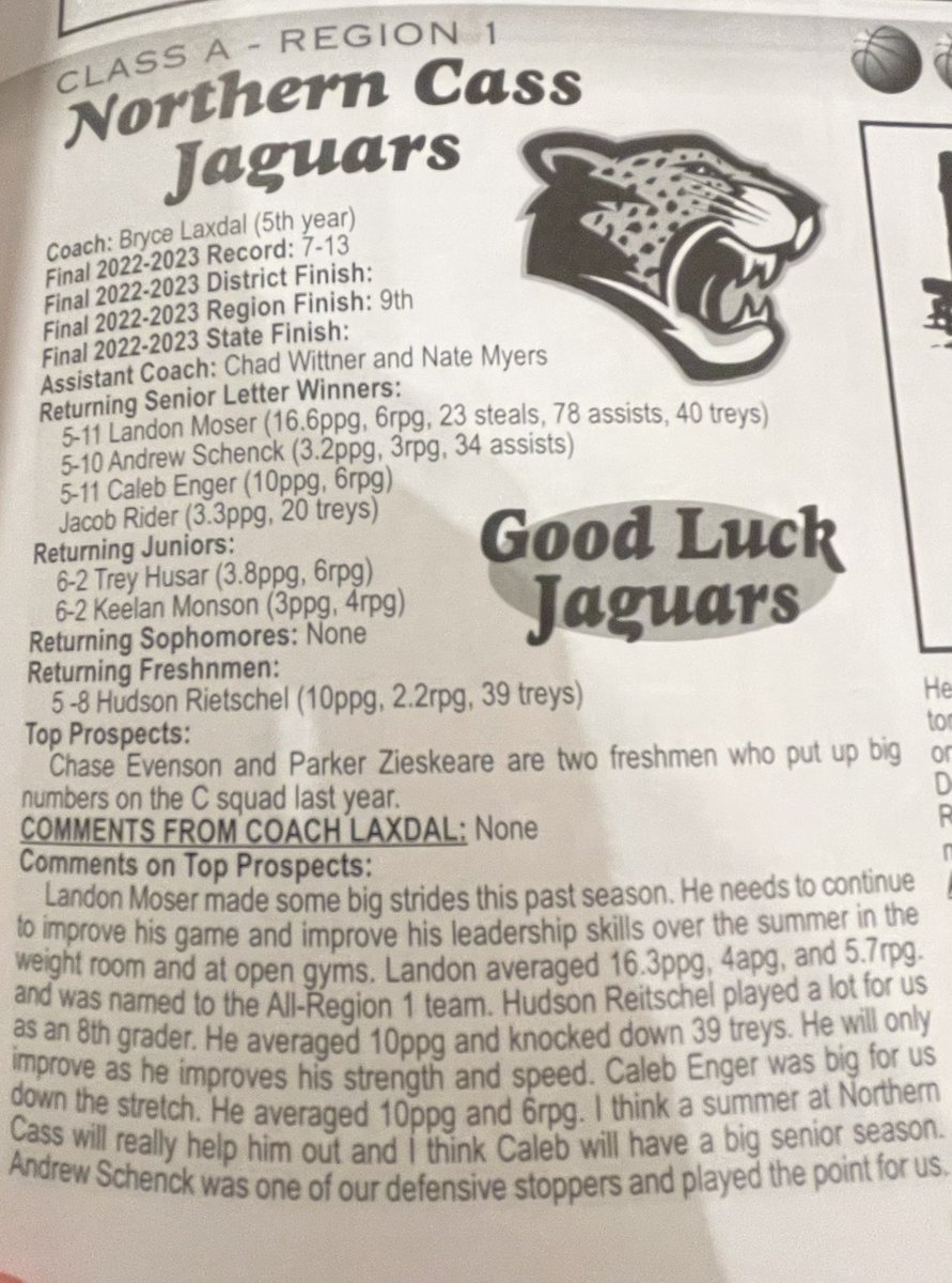 EngerTrish's tweet image. Predictions are out, no where but up from here! I think our boys will surprise a lot of people this season!! #NorthernCass #bball #grit #SeniorSeason 💛🏀🖤 @Calebenger3
