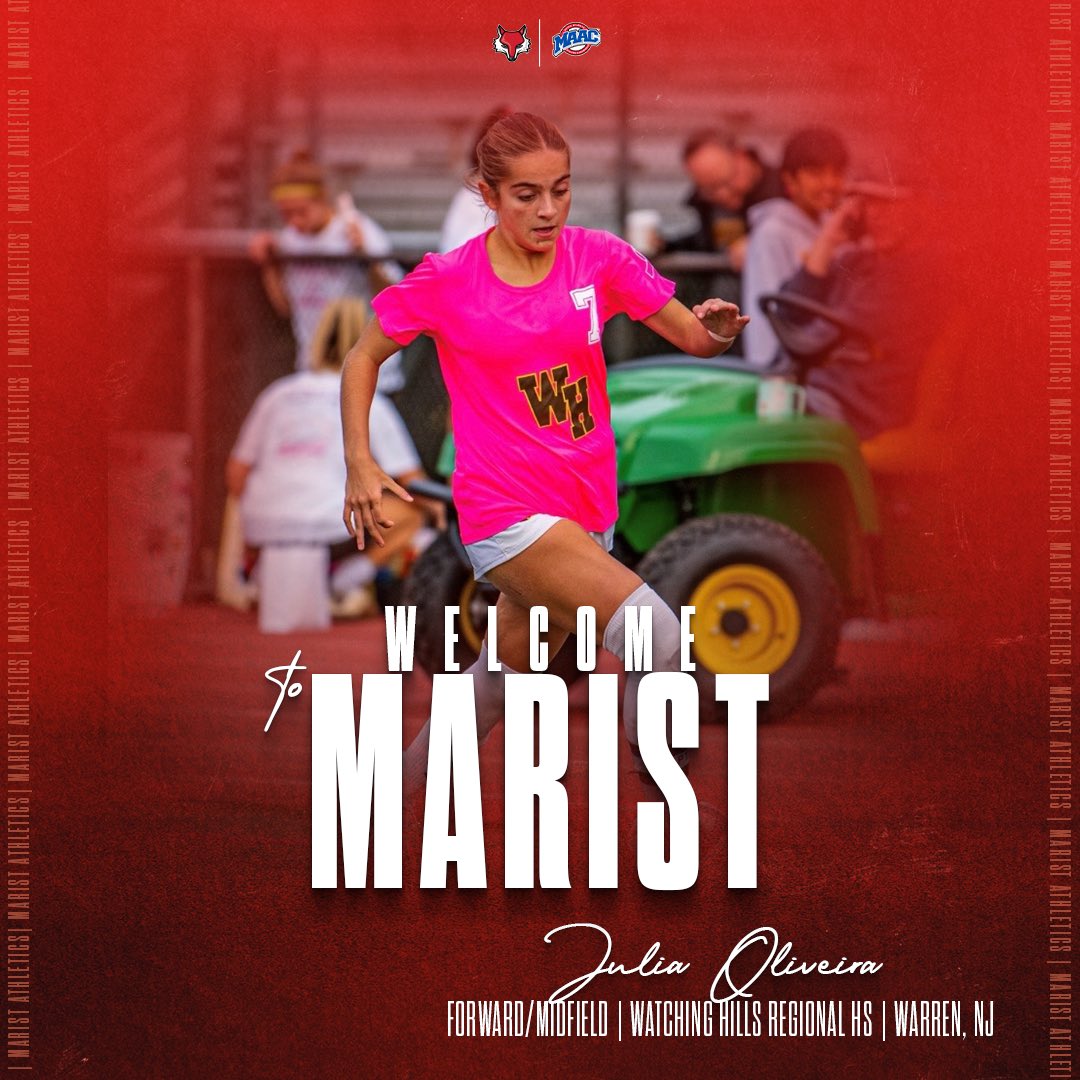 MaristWSoccer's tweet photo. Officially A Red Fox! ✍🏽🦊⚽️ Welcome to the family Julia Oliveira!

#ElevateExcellence #PridePreparationAndLove https://t.co/1zOBD9IrhJ