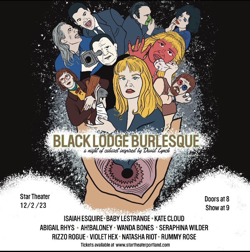 Black Lodge Burlesque is back 12/2 <a href="/StarTheaterPDX/">💫Star Theater</a> startheaterportland.com for tickets! #pdx #pdxevents #Portland #portlandoregon #twinpeaks #davidlynch #portlandevents