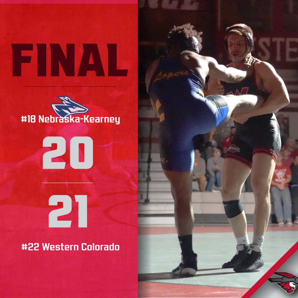 WCUMountaineers's tweet photo. Western earns the win on a tie-breaker! @wcuwrestling #ExcellenceElevated #7723ft https://t.co/GPM5ipbuKz