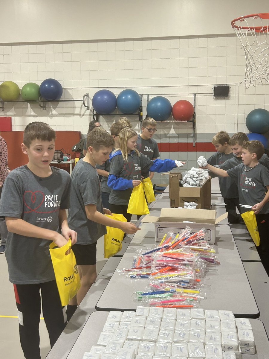 North Scott Rotary visited today to do a ‘Pay it Forward’ activity with our 6th grade.  They wrote cards to veterans and put together bags for them! ❤️
<a href="/NorthScottASES/">Alan Shepard Elementary</a>