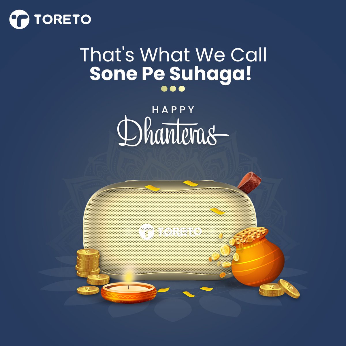 This Dhanteras, bring home the joy as pure as gold✨

#Toretoindia #Beyou #Bangpro #Portablespeaker #Explore #Trending #Explorepage #Happydhanteras #Dhanteras2023