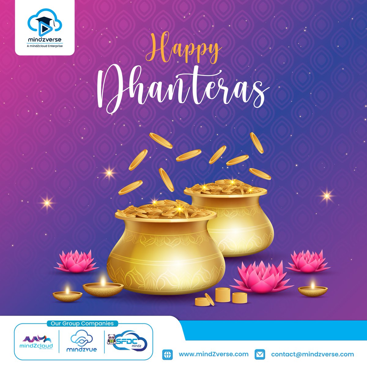 MindZverse's tweet image. Wishing you a joyous and abundant Dhanteras from all of us at mindZverse, your trusted Ed-Tech Partner
#mindzvue #mindzcloud #mindzverse #dhanteras #diwali #diwaliday