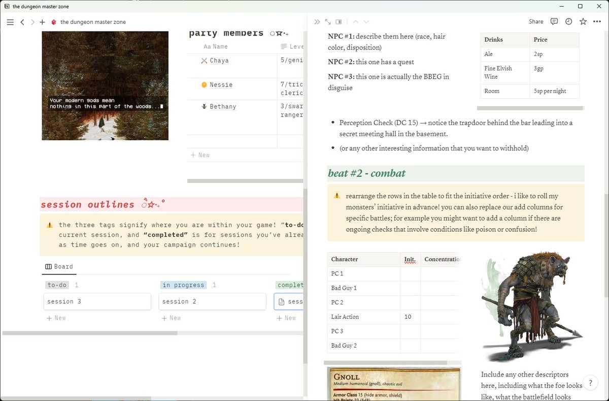 stelllajo's tweet image. dungeon master notion template coming soon hehe

#notiontwt