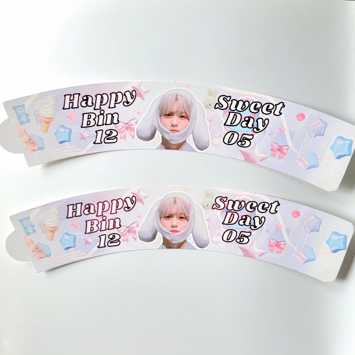 WariWariClub's tweet photo. Chicago Moa!! Our cupsleeves have finally arrived for our TXT leader Soobin's birthday event at Daboba Chinatown! The pink foil effect is so pretty and we can't wait to hand these out on the 25th for Sweetbin Day! 🍰🎀 https://t.co/77L2Waq695
