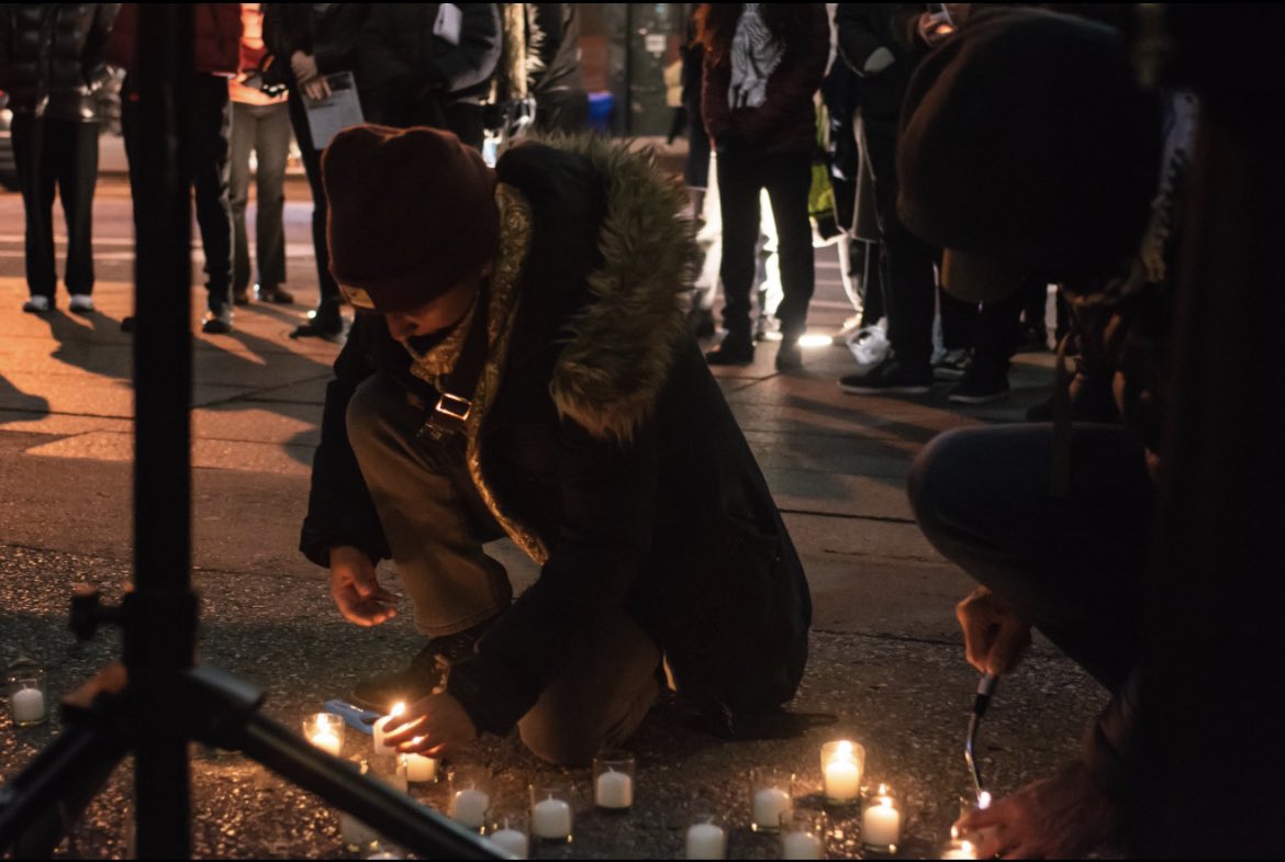HA4Palestine's tweet photo. More photos from the candlelight vigil in solidarity with @palyouthmvmt  SHUT IT DOWN FOR PALESTINE

#CeasefireInGazaNOW 
#NoHealthInOccupation 
#StopTheGenocide https://t.co/wEkeacERa7