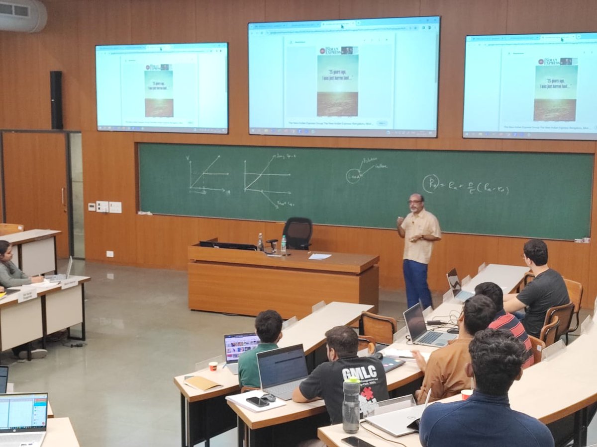 Always great to be back with students. And when it is about talking Land to brilliant minds @IIMAhmedabad at the class of Prof @prashantdas, it has to be challenging & rewarding. Happy to see growing interest in academics to engage with land, be it for research or for business
