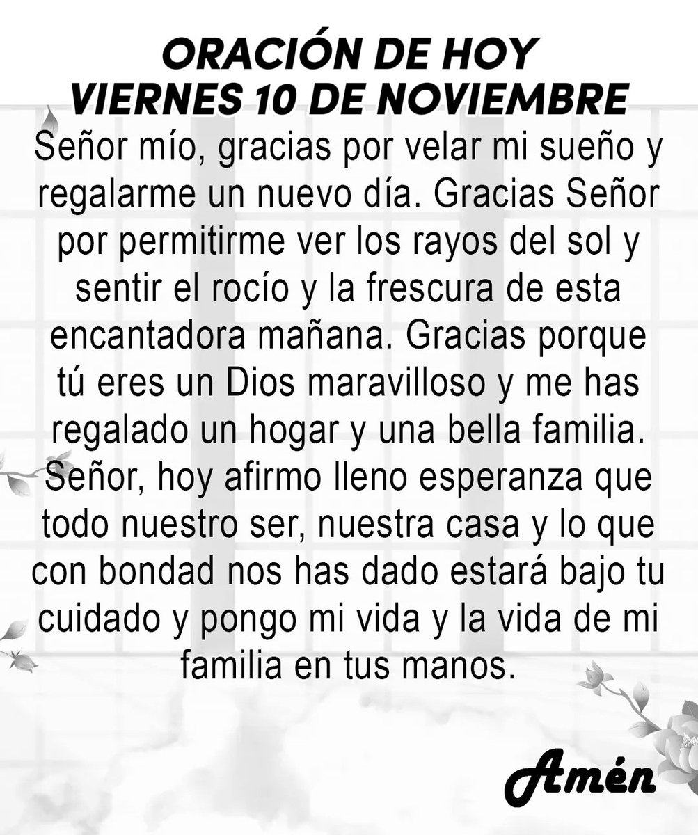 MiOracionDiaria's tweet photo. Oración del día viernes 10 de noviembre de 2023. https://t.co/5YM0GQidrY