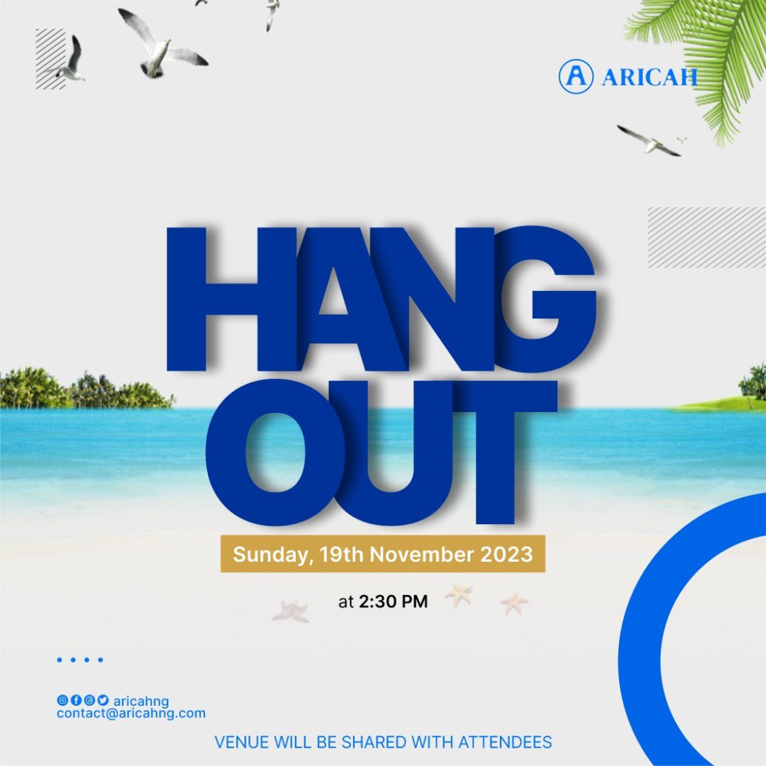 aricahng's tweet image. Hey 👋 you
Aricah will be having a physical hangout on the 19th of November 2023
What to expect?
Lots of food
Drinks
Fun
Games and networking
To attend, register here
bit.ly/aricah-hangout