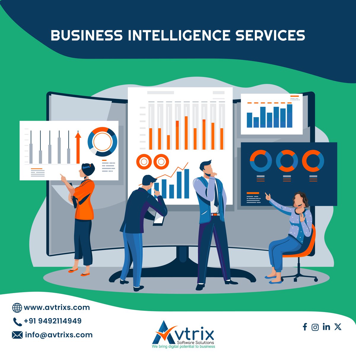 AvtrixSoftware's tweet image. Empower your business with our advanced Business Intelligence services.
Consult Us @ +91 9492114949

#BusinessIntelligence #BusinessIntelligenceServices
#BusinessIntelligenceSolutions #DataVisualization #AvtrixSoftwareSolutions #SoftwareCompany  #AvtrixIndia #Hyderabad