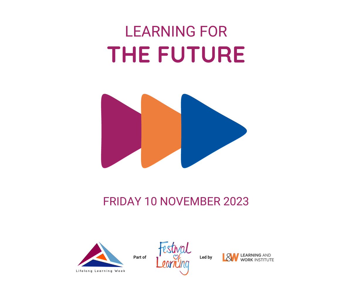 Our final theme day for #LifelongLearningWeek is learning for the future 🚀 sponsored by @UfiTrust.