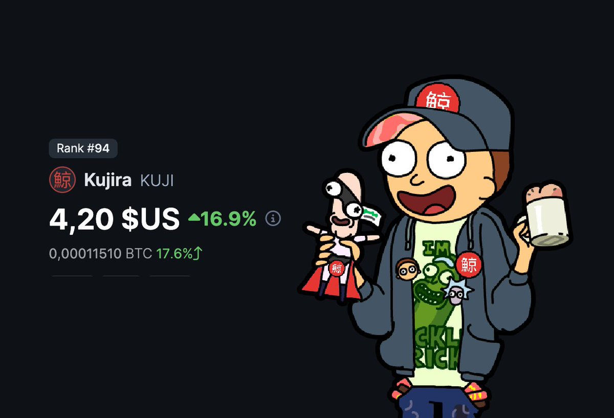 MortimCrypto's tweet photo. Happy $4,20 $KUJI 🉐
Hopefully you zoomed out and been enjoying the ride. 
It's just started. https://t.co/Xt050Srkus