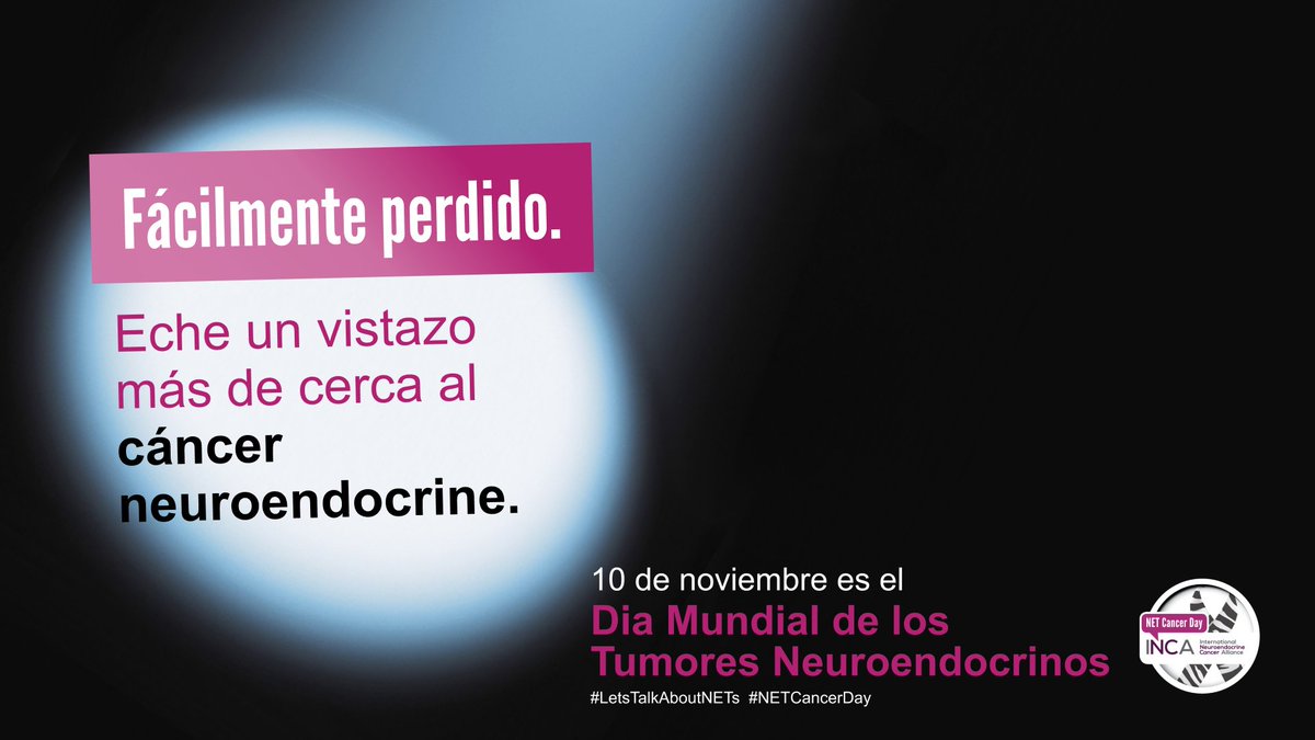 🟢 10 de NOVIEMBRE 🟢
DÍA MUNDIAL DE LOS TUMORES NEUROENEOCRINOS

Ayúdanos a correr la voz! Es fácil pasarlo por alto! Eche un vistazo más de cerca al #cancerneuroendocrino

#LetsTalkAboutNETs @netcancerday