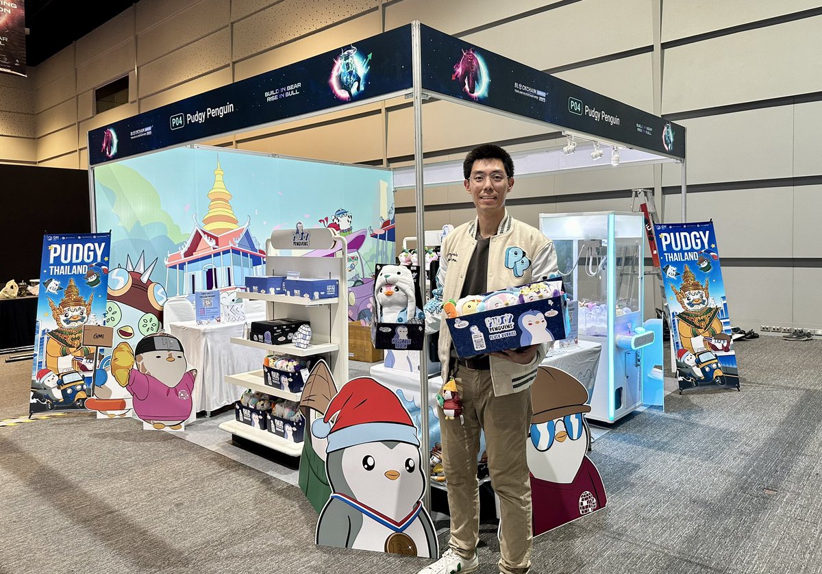 See you at <a href="/pudgypenguins/">Pudgy Penguins</a> booth tomorrow at @BGTHOfficial 🙏🏻

Special discount 🔥
20% all Pudgy toys from KCToys

<a href="/PudgyAsia/">Pudgy Asia🐧</a> <a href="/pudgythailand/">Pudgy Thailand / Thai.pudgy 🐧 🇹🇭</a>