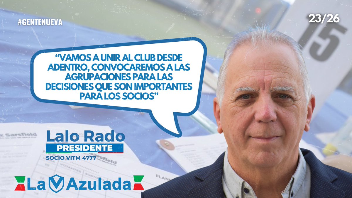 #ComenzoLaVeda 

🙌 Estamos convencidos de que la grieta con un escudo y un sentimiento no debería existir. Hoy las diferencias políticas nos tienen divididos en 3 variables y es apremiable que el socio elija. Desde nuestro lugar y como agrupación entendimos hace 6 años lo que